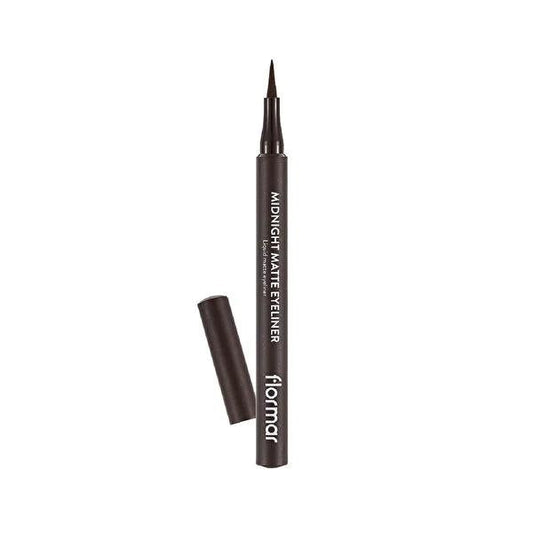 Eyeliner liquide mat Midnight de Flormar - Hautement pigmenté, fini mat, imperméable et sans transfert