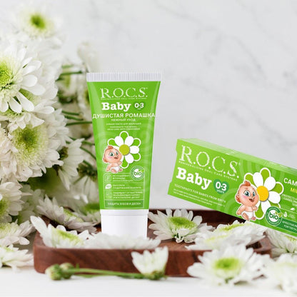 Pasta de dientes para bebés R.O.C.S. - Extracto de manzanilla | 35 ml