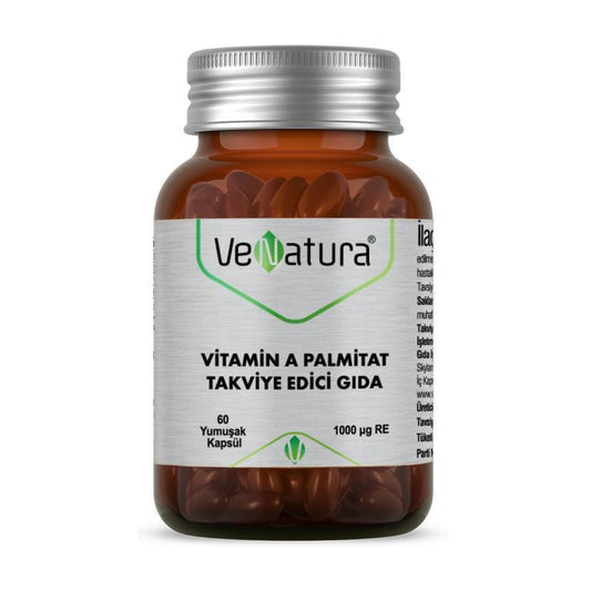VeNatura Vitamin A Palmitate Dietary Supplement - 60 Capsules for Adult Nutrition and Health Support
