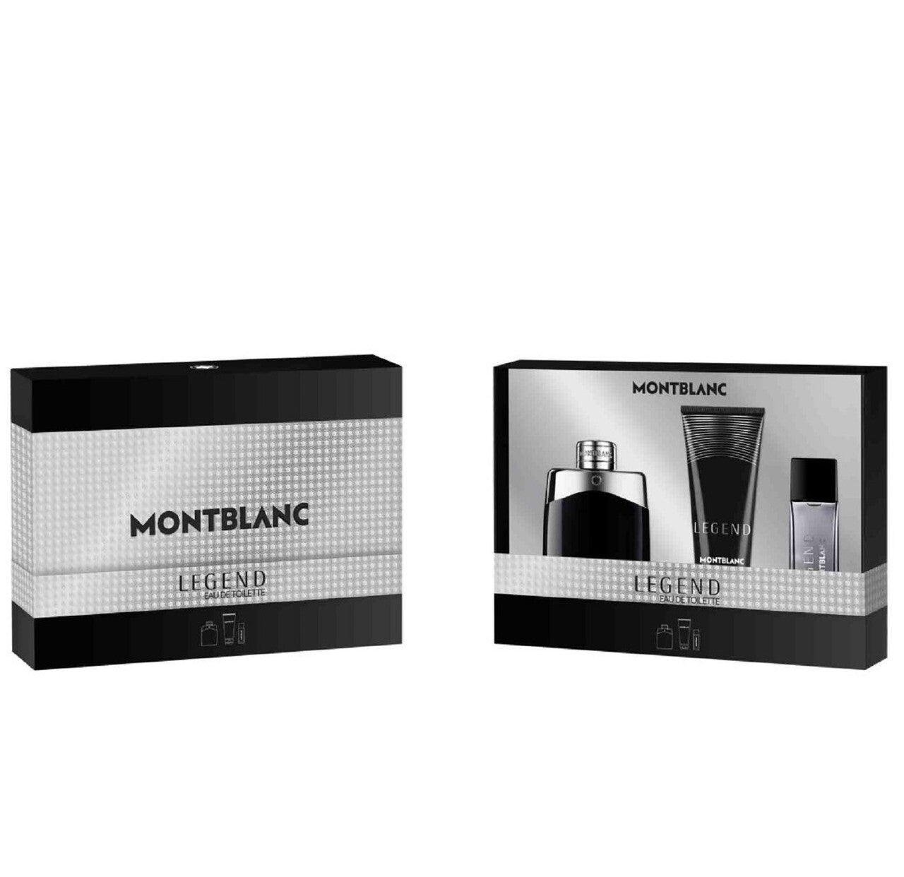 MONT BLANC LEGEND 3 PCS SET FOR MEN: 3.3 EAU DE TOILETTE SPRAY + 0.5 EAU DE TOILETTE SPRAY + 3.3 SHOWER GEL Men Fragrant Nest