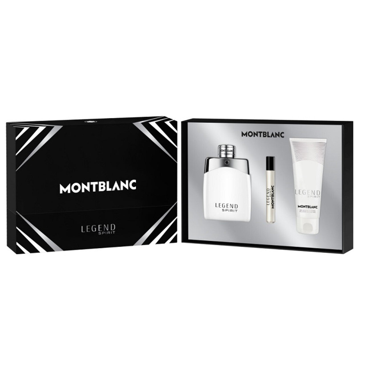 MONT BLANC LEGEND SPIRIT 3 PCS SET FOR MEN: 3.3 EAU DE TOILETTE SPRAY + 0.25 EAU DE TOILETTE SPRAY + 3.3 SHOWER GEL MEN Fragrant Nest