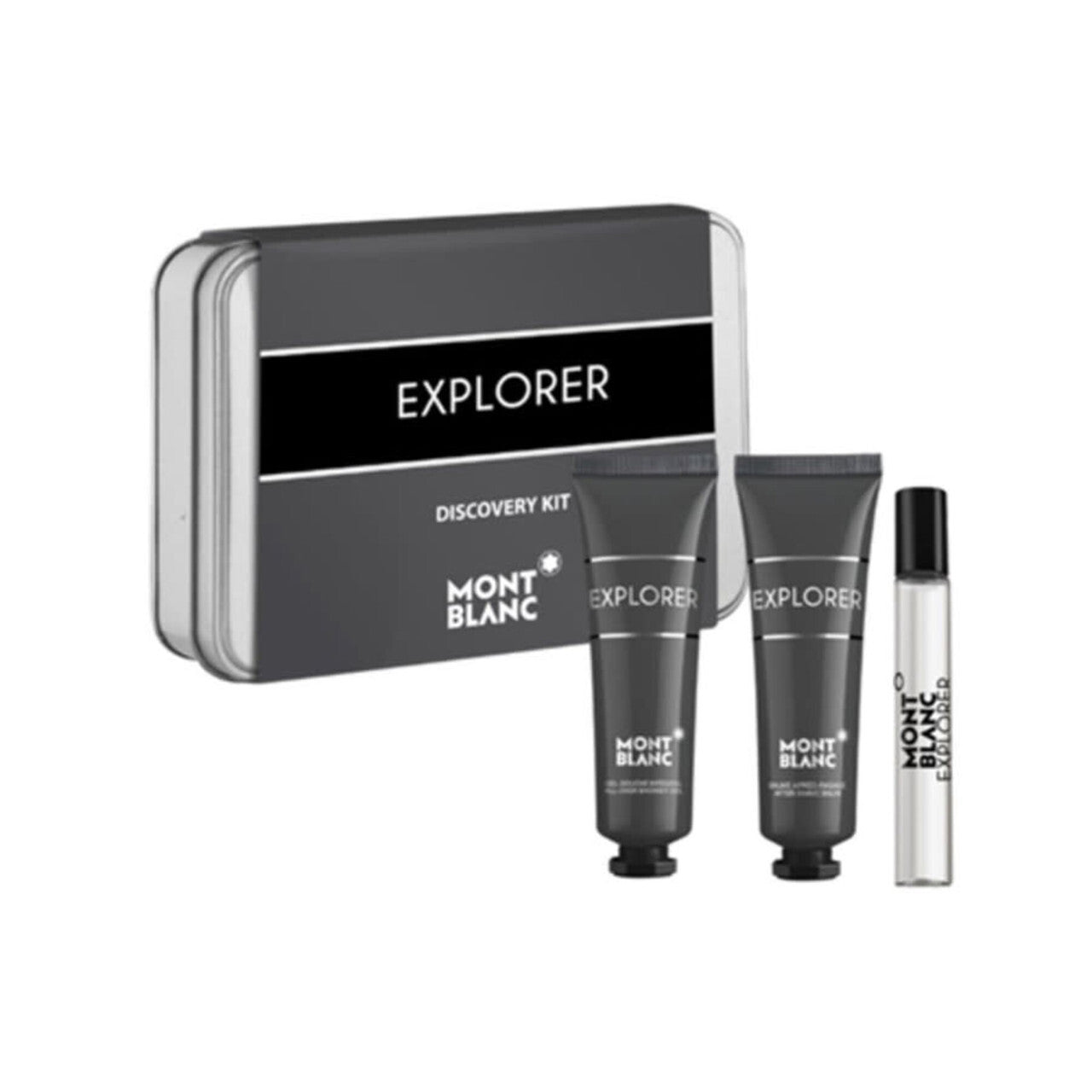 MONT BLANC EXPLORER 3 PCS SET FOR MEN: 0.25 EAU DE PARFUM SPRAY + 1 OZ AFTER SHAVE BALM + 1 OZ SHOWER GEL Men Fragrant Nest
