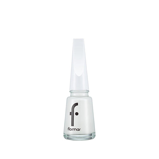 Esmalte de uñas Flormar - Blanco brillante - Perfecto para amantes del arte en uñas | 0.33 fl. oz.