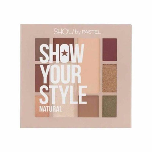 Set de sombras de ojos Pastel Show Your Style - Natural N.º 464, paleta de 10 tonos - Colores neutros difuminables, pigmentados y de larga duración para el maquillaje diario