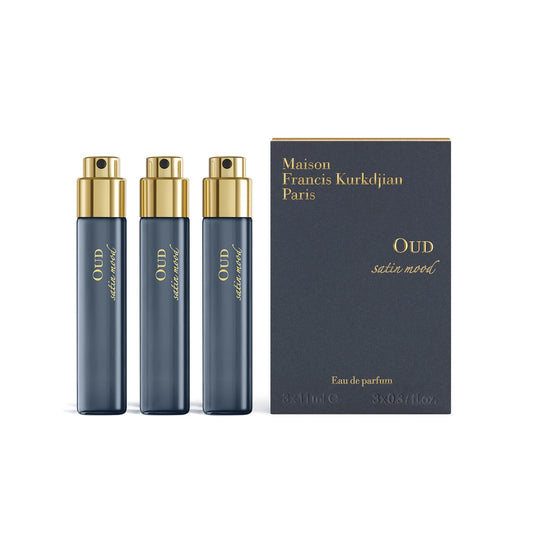 Maison Francis Kurkdjian oud satin mood 3 pcs set: 3 x 0.37 oz eau de parfum refill Unisex Fragrant Nest