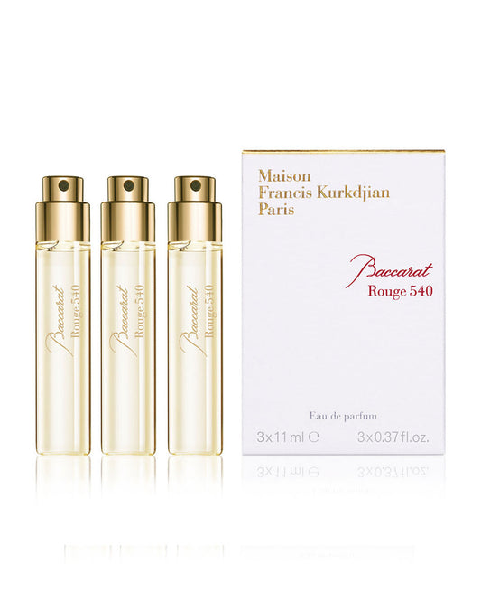 Maison francis kurkdjian baccarat rouge 540 3 pcs set: 3 x 0.37 oz eau de parfum refill Unisex Fragrant Nest