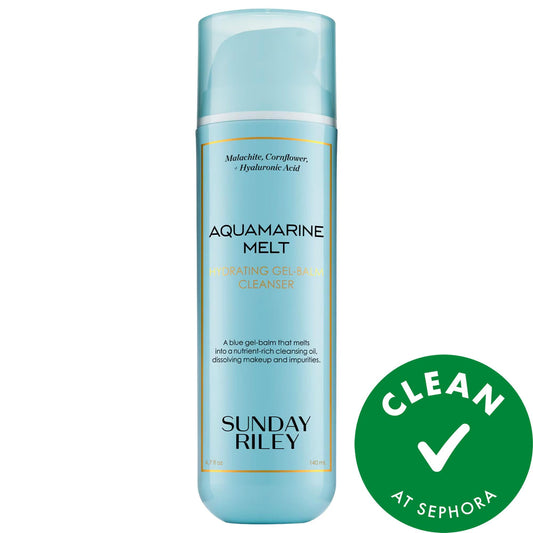Aquamarine Melt: Hydrating Gel-Balm Cleanser - Vegan, Cruelty-Free, Deeply Hydrating Hyaluronic Acid Face Wash for Dry, Dull Skin - Glass Skin Effect