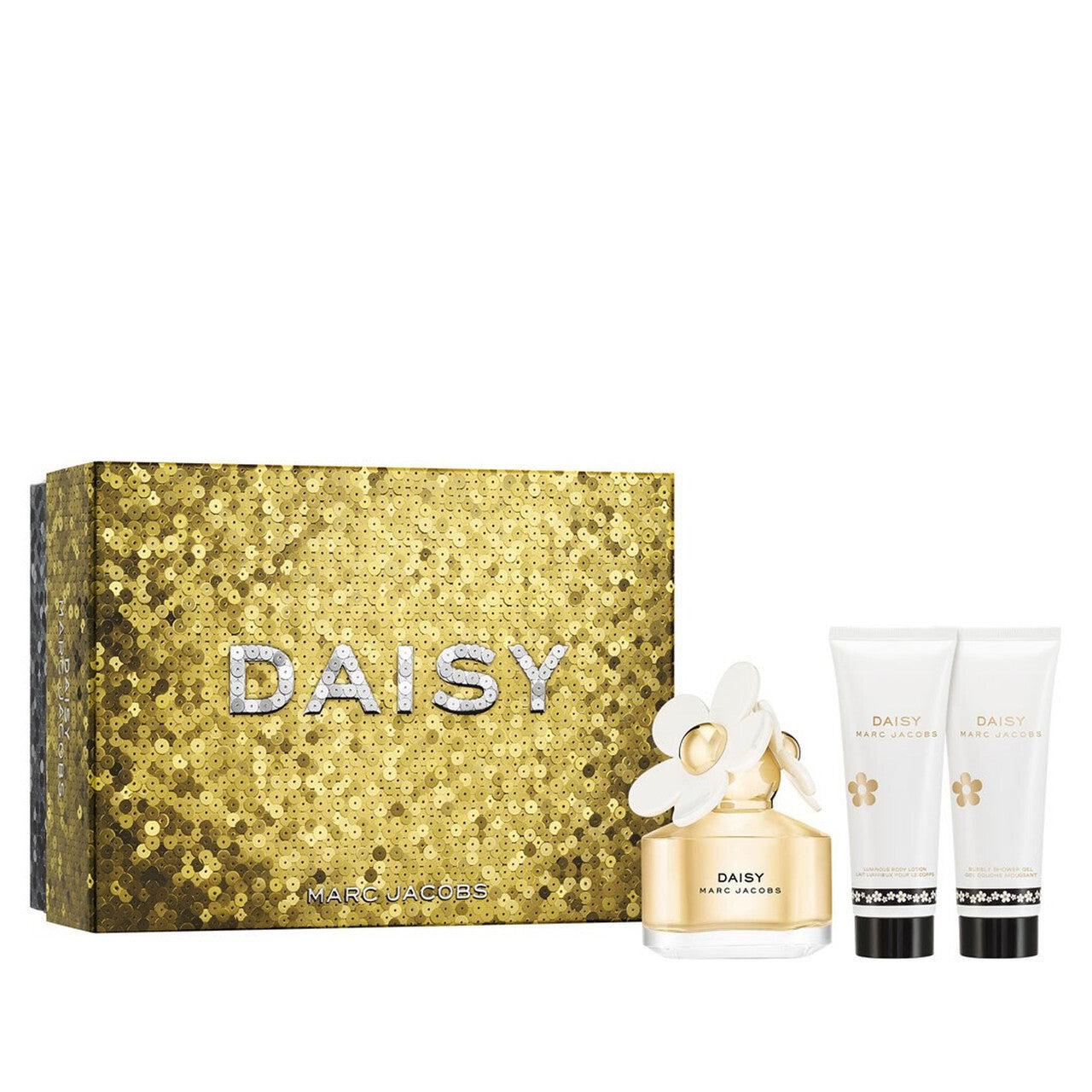 MARC JACOBS DAISY 3 PCS SET FOR WOMEN: 1.6 EAU DE TOILETTE SPRAY + 2.5 BODY LOTION + 2.5 SHOWER GEL. WOMEN Fragrant Nest