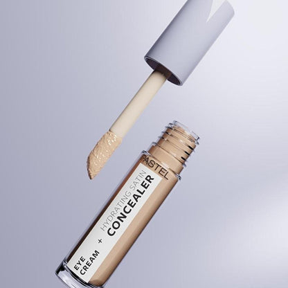Crema para ojos + Corrector satinado hidratante de Pastel Makeup: Ilumina y oculta las ojeras - Hidratación 24H para una mirada radiante