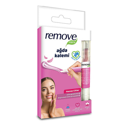 Stylo épilateur à la cire Remove Care - Mise en forme facile des sourcils et épilation du visage pour peaux sensibles