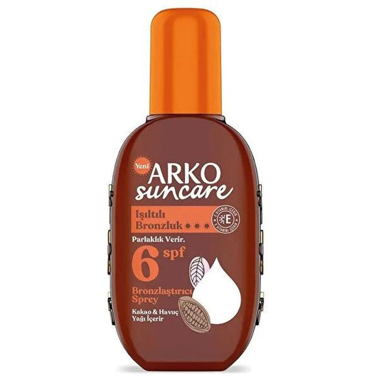 Arko Tanning Spray SPF 6 - Bronzing Spray for Sun-Kissed Skin with UV Protection