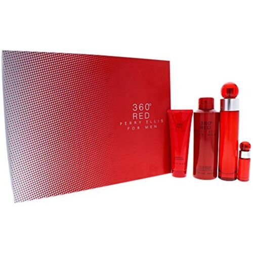 360 Red 4 Piece Gift Set Men's Gift Sets Perry Ellis