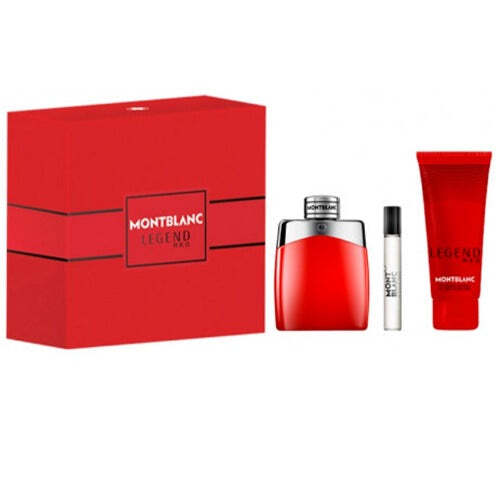 Mont Blanc Legend Red 3 Piece Gift Set Men's Gift Sets Mont Blanc