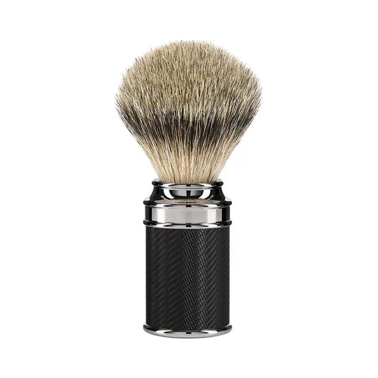 MuHLE Black/Chrome Silvertip Badger Shaving Brush [091M89BLACK] Shaving Brush Pasteur Pharmacy