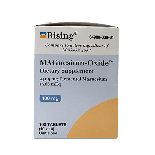 Tablet Rising Magnesium Oxide 400MG 100 Tablets Vitamins & Supplements Pasteur Pharmacy