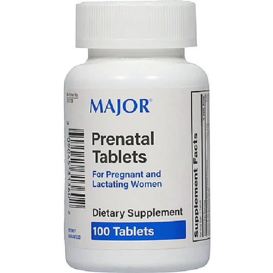 MAJOR Prenatal Vitamin Tablets (100 Count) Vitamins & Supplements Pasteur Pharmacy