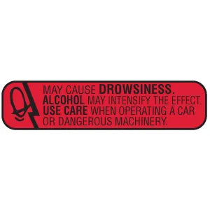 Label -May Cause Drowsiness 15Ct Label Tapes & Refill Rolls Pasteur Pharmacy