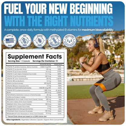 Shiny Leaf Methylated Bariatric Multivitamin Without Iron
