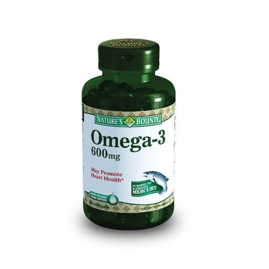 Nature's Bounty Omega-3 600 mg Softgel Capsules - 30 Count