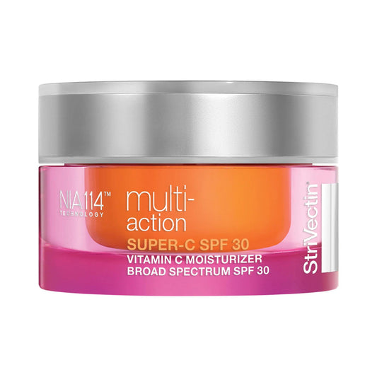 Super-C – Soin hydratant visage à la vitamine C avec SPF 30 – Anti-âge, illuminateur, soin végan pour peaux normales, sèches, mixtes et grasses