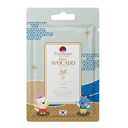 Mascarilla facial coreana de aguacate - Cuidado hidratante y calmante para piel seca