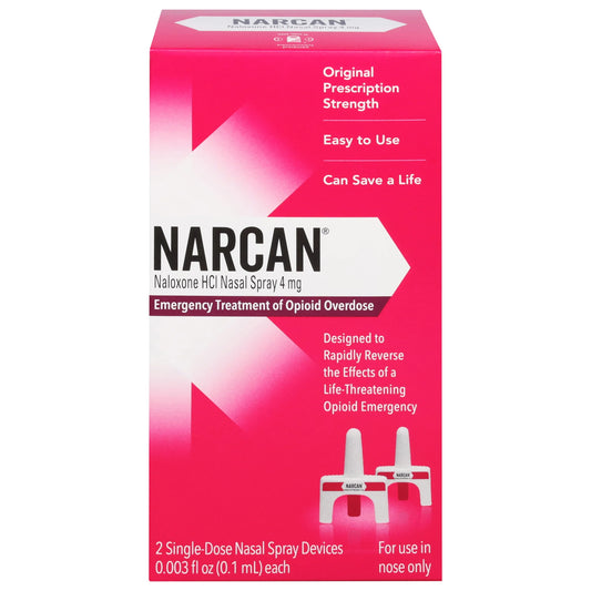 NARCAN Nasal Spray 4 mg, Emergency Treatment of Opioid Overdose, 2 Single-Dose Devices Health Care Pasteur Pharmacy
