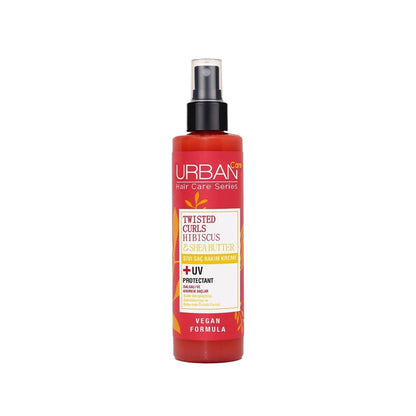 URBAN Care Twisted Curls Crème de soin liquide à l'hibiscus et au beurre de karité pour cheveux bouclés et ondulés - Hydratante, nourrissante, 200 ml