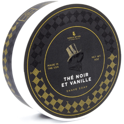 Noble Otter Soap Co. The Noir Et Vanille Shaving Collection Shaving Set Pasteur Pharmacy Shaving Soap 4 oz