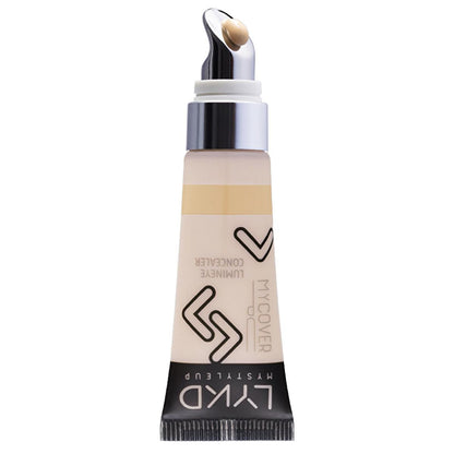 Corrector LYKD con punta metálica para una cobertura impecable: maquillaje de alta cobertura y larga duración con aplicador innovador