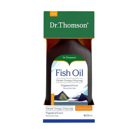 Dr. Thomson Orange Flavored Fish Oil Supplement - High Potency Omega-3 for Heart Health