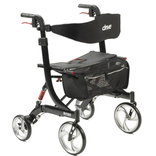 Euro-Style Rollator Walker, Textured Black Walkers Pasteur Pharmacy