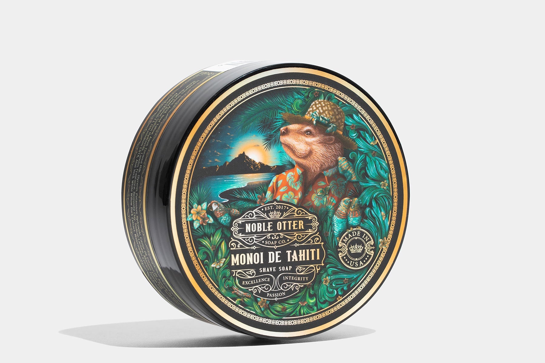 Noble Otter Monoi de Tahiti Shave Soap Shaving Soap Noble Otter