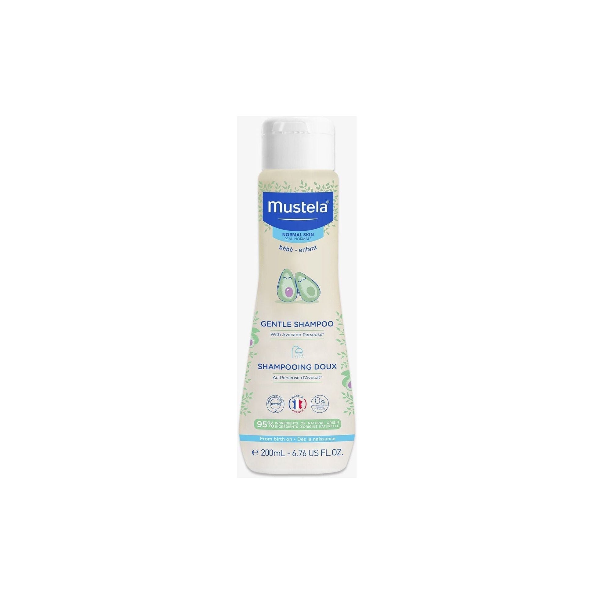 Mustela Gentle Shampoo for Normal Skin - 6.76 fl oz Shampoo Pasteur Pharmacy