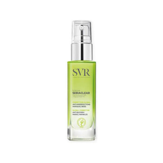SVR Sebiaclear Serum 30ml - Non-Comedogenic Skincare for Oily Skin, Hypoallergenic Serum with Gluconolactone & Salicylic Acid