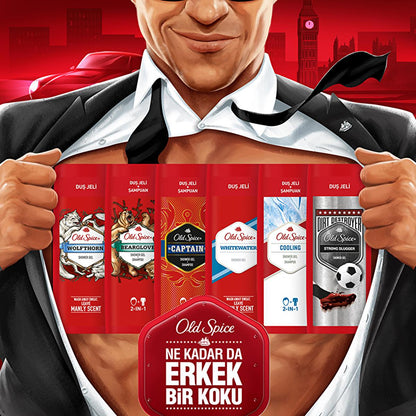 Old Spice Cooling : Gel douche et shampoing 2-en-1 - Nettoyage rafraîchissant, élimine les odeurs, parfum masculin