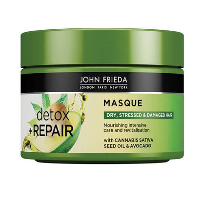 Mascarilla John Frieda Detox and Repair 250ml - Mascarilla capilar nutritiva para cabello seco y dañado