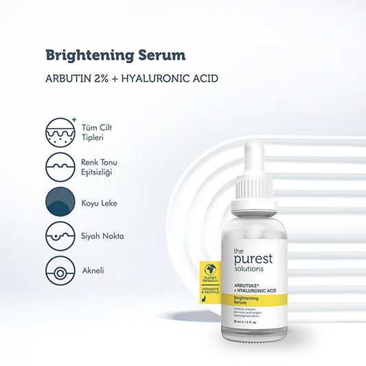 The Purest Solutions Suero Tónico Facial - Ilumina y unifica el tono de la piel con alfa arbutina y ácido hialurónico