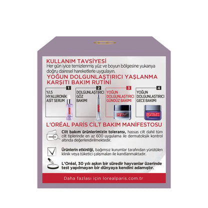 Crème de jour anti-âge Revitalift Filler à l'acide hyaluronique de L'Oréal Paris : hydratation intense, combleur de rides et repulpeur de peau pour un éclat de jeunesse