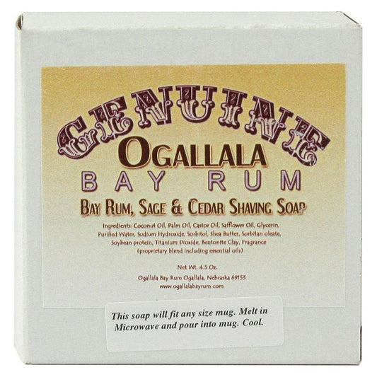 Ogallala Bay Rum, Sage & Cedar Shaving Soap 4.5 Oz Shaving Soap Pasteur Pharmacy