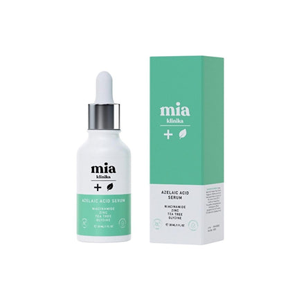 Sérum de ácido azelaico Mia Klinika: tratamiento para el acné, imperfecciones e hiperpigmentación | Con aceite de árbol de té y zinc | Reduce el enrojecimiento y unifica el tono de la piel