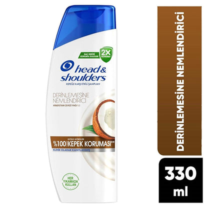 Champú anticaspa Head & Shoulders con aceite de coco - Hidratante, dermatológicamente probado - 330 ml