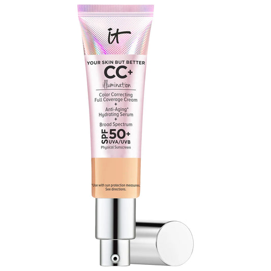Crème CC+ Illumination - Fond de teint couvrance totale avec SPF 50+ et bienfaits anti-âge