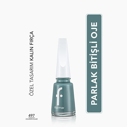 Esmalte de uñas Flormar High Pigment 497 Celadon Glaze - Esmalte de larga duración
