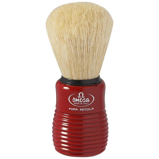 Omega Boar Bristle Shaving Brush Variable Color ( Red Black) #10810 Shaving Brush Pasteur Pharmacy