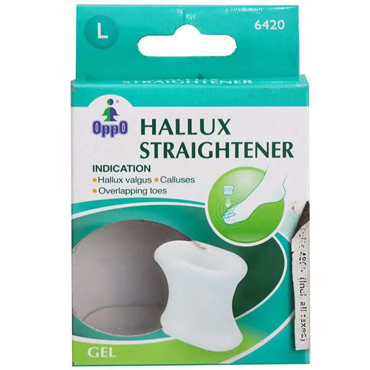 Oppo Hallux Straightener Gel for Overlapping Toes Calluses & Valgus, Large Foot Care Pasteur Pharmacy