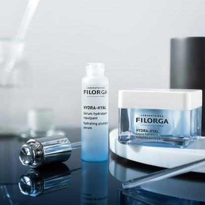 Filorga Hydra-Hyal : Crème visage hydratante et repulpante intense aux 5 acides hyaluroniques - Réduction des rides et soulagement des peaux sèches (50 ml)