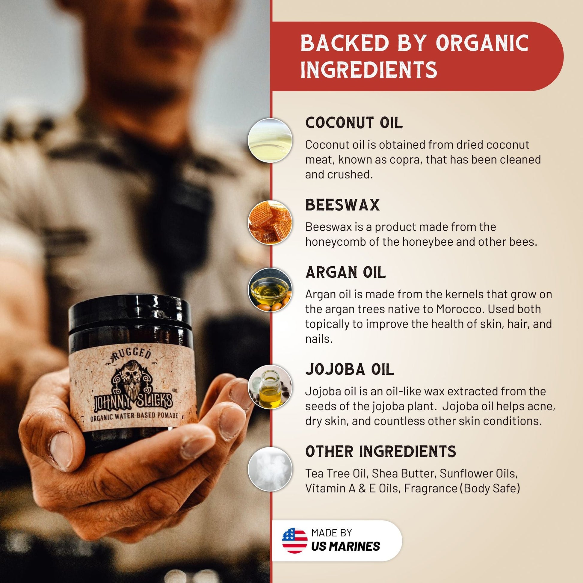 Johnny Slicks Organic Water Based Pomade Hair Styling Pomade Johnny Slicks