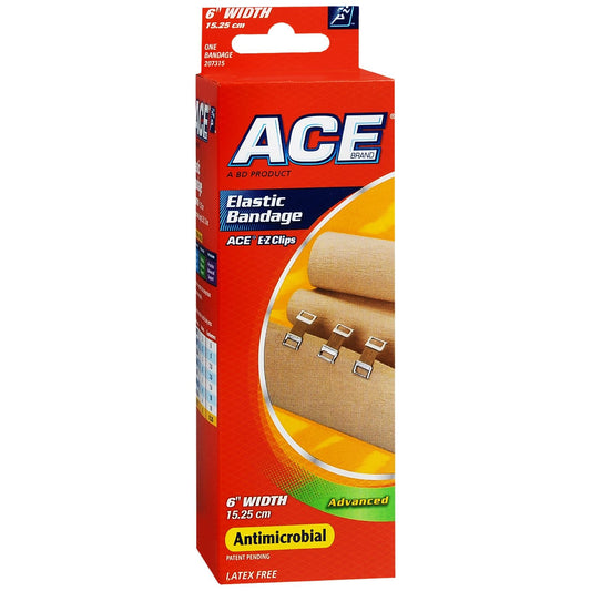 ACE 3M Brand Elastic Bandage With Clips, 6 Inch Medical Tape & Bandages Pasteur Pharmacy