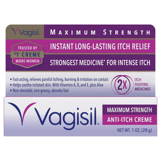 Vagisil Anti-Itch Creme, Maximum Strength, 1 Ounce Medicine & Drugs Pasteur Pharmacy