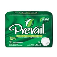 Prevail Maximum Absorbency Unisex Underwear, Small/Medium, 72 Count (4 Packs of 18) Underwear Pasteur Pharmacy